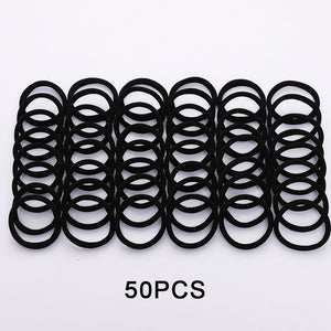 50/100PCS Women Girls 4CM Candy Colors Nylon Elastic Hair Bands Ponytail Holder Rubber Bands Scrunchie Headband Hair Accessories