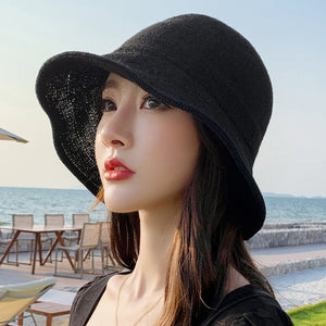 Brand New Summer Straw Hat Women Fashion Travel Panama Female Trend Bucket Hat Lady Sunshade Breathable Sun Caps