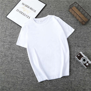 New Harajuku Tee Shirt 4 Solid Color Basic T Shirt Women Casual O-neck Friends Summer Top Korean Hipster Streetwear White Tshirt