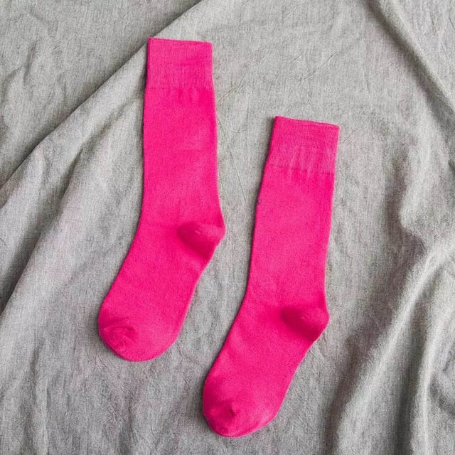 Interesting long tube trend ladies men's sports socks creative lettering Harajuku street clothing street shooting novelty socks