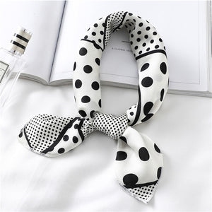 2020 New Women Silk Scarf Square Foulard Lady's Neck Hair Scarves Design Printed Head Kerchief Fashion Girl Hair Scarfs