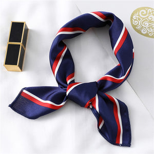 2020 New Women Silk Scarf Square Foulard Lady's Neck Hair Scarves Design Printed Head Kerchief Fashion Girl Hair Scarfs