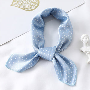 2020 New Women Silk Scarf Square Foulard Lady's Neck Hair Scarves Design Printed Head Kerchief Fashion Girl Hair Scarfs