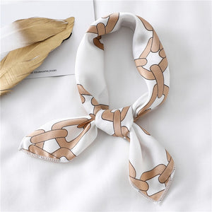 2020 New Women Silk Scarf Square Foulard Lady's Neck Hair Scarves Design Printed Head Kerchief Fashion Girl Hair Scarfs