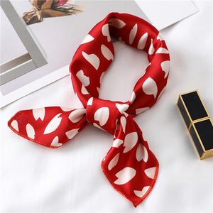 2020 New Women Silk Scarf Square Foulard Lady's Neck Hair Scarves Design Printed Head Kerchief Fashion Girl Hair Scarfs