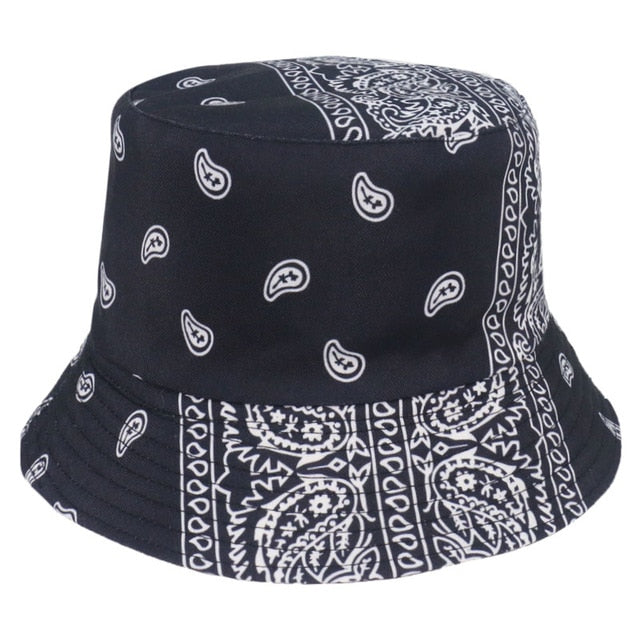 FOXMOTHER New Fashion Reversible Black White Cow Pattern Bucket Hats Fisherman Caps For Women Gorras Summer