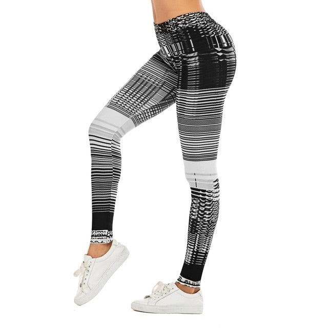 Brand Sexy Women Legging leaf Printing Fitness leggins Fashion Slim legins High Waist Leggings Woman Pants