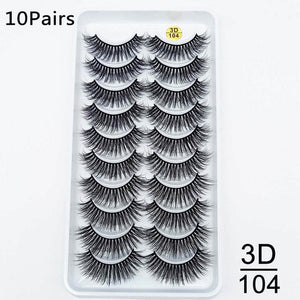 5/10Pairs HandMade Mink Eyelashes Makeup 3D Mink Lashes Natural False Eyelashes Long Eyelashes Extension 5 Pairs Fake Eyelash