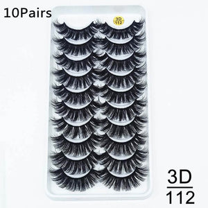 5/10Pairs HandMade Mink Eyelashes Makeup 3D Mink Lashes Natural False Eyelashes Long Eyelashes Extension 5 Pairs Fake Eyelash