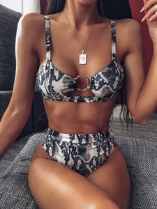 Caze Kyts 2020 NEW popular women's swimsuit Leopard Print Bikini split swimsuit sexy bikini swimming pool party essential