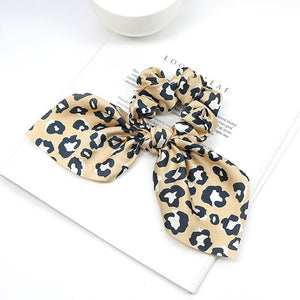 2020 New Chiffon Bowknot Silk Hair Scrunchies Women Pearl Ponytail Holder Hair Tie Hair Rope Rubber Bands Hair Accessories