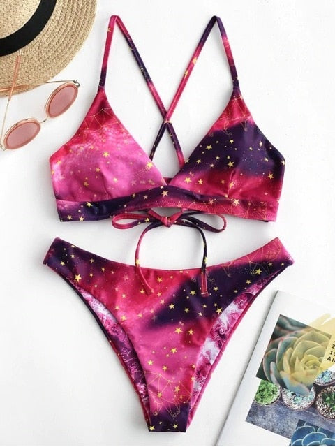 Sunflower Printed Bikini Set Sexy  Swimwear Women 2020 Mujer Push Up Padded Biquini Bathers Bandage Bathing Suit Swimsuit Bikini