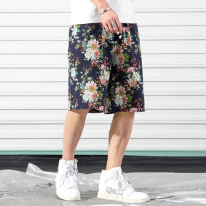 SHAN BAO Men's Fashion Loose Beach Shorts 2020 Summer Brand Clothing Personality Printing Comfortable Cotton Youth Casual Shorts