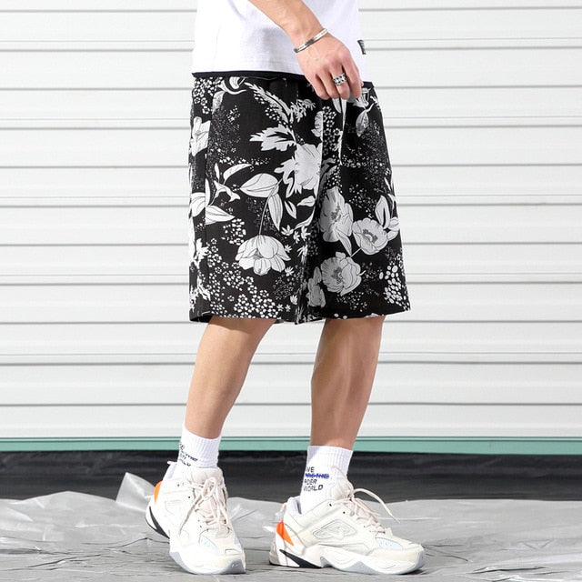 SHAN BAO Men's Fashion Loose Beach Shorts 2020 Summer Brand Clothing Personality Printing Comfortable Cotton Youth Casual Shorts