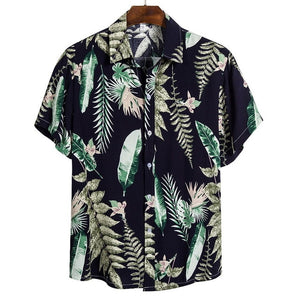 2020 New Arrival Men's Shirts Men Hawaiian Camicias Casual One Button Wild Shirts Printed Short-sleeve Blouses Tops