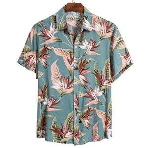 2020 New Arrival Men's Shirts Men Hawaiian Camicias Casual One Button Wild Shirts Printed Short-sleeve Blouses Tops