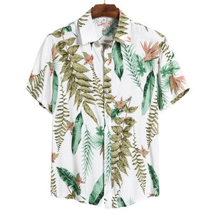 2020 New Arrival Men's Shirts Men Hawaiian Camicias Casual One Button Wild Shirts Printed Short-sleeve Blouses Tops