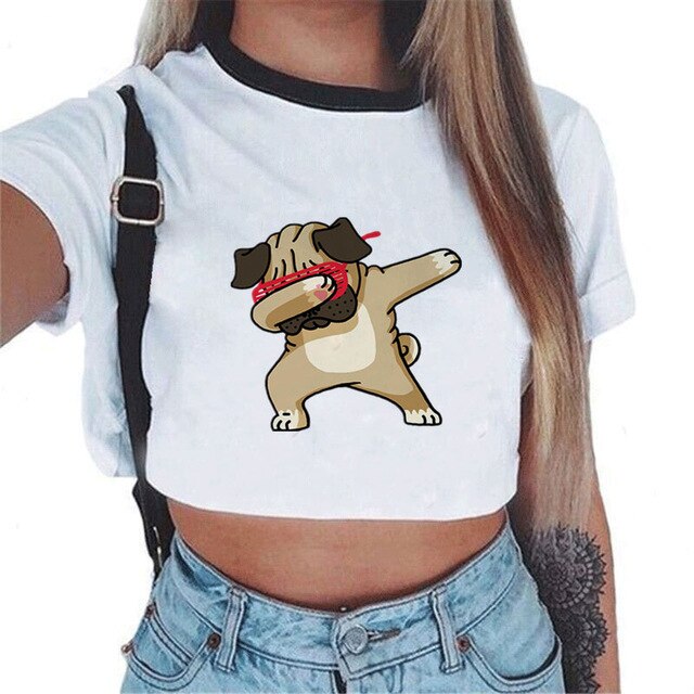 2019 Harajuku Funny Unicorn T Shirt Women Tops Kawaii Harajuku T-shirt Female Summer Crop Top Tshirt Licorne Sexy Tees Cropped